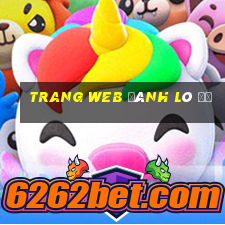 trang web đánh lô đề