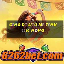 cổng dữ liệu mở tỉnh đắk nông