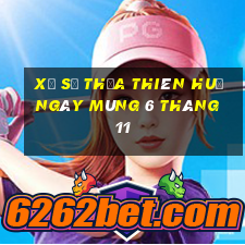 xổ số thừa thiên huế ngày mùng 6 tháng 11