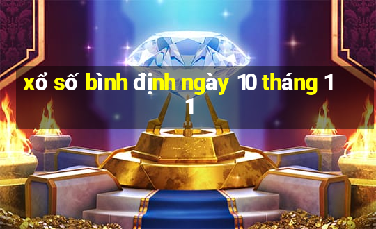 xổ số bình định ngày 10 tháng 11