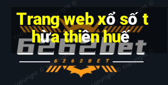 Trang web xổ số thừa thiên huế