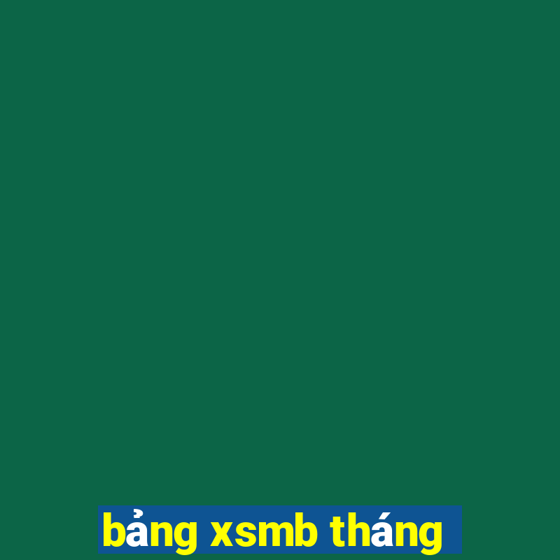 bảng xsmb tháng