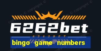 bingo game numbers 1 100