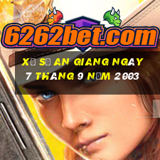 xổ số an giang ngày 7 tháng 9 năm 2003