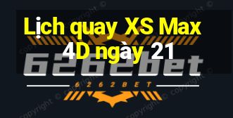 Lịch quay XS Max 4D ngày 21