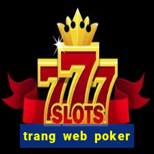 trang web poker chấp nhận tiền điện tử