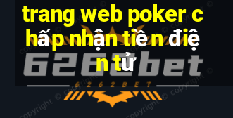 trang web poker chấp nhận tiền điện tử