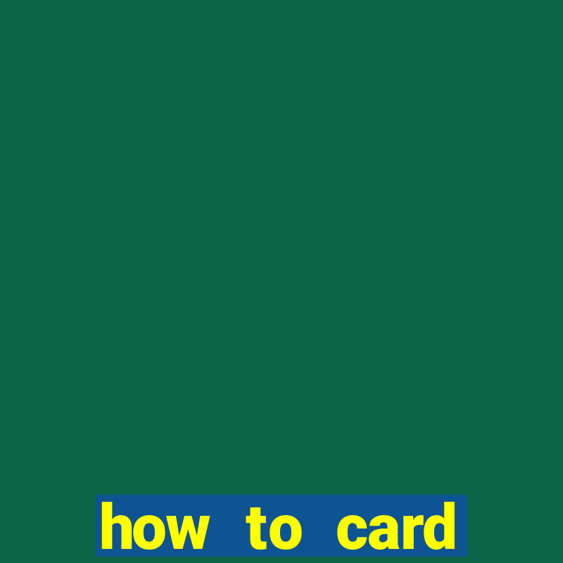 how to card counting blackjack