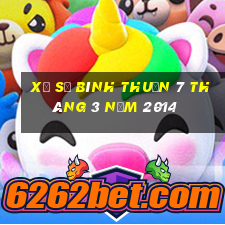 xổ số bình thuận 7 tháng 3 năm 2014