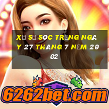 xổ số sóc trăng ngày 27 tháng 7 năm 2002