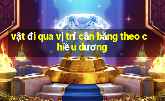 vật đi qua vị trí cân bằng theo chiều dương