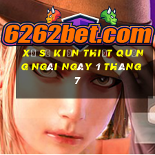 xổ số kiến thiết quảng ngãi ngày 1 tháng 7