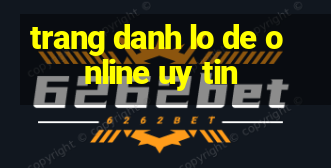 trang danh lo de online uy tin