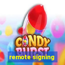 remote signing