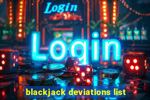 blackjack deviations list