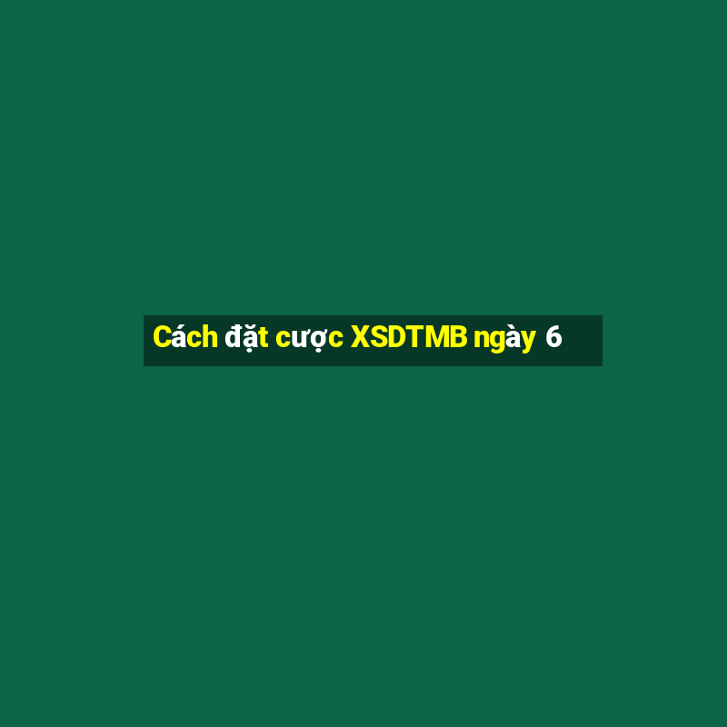 Cách đặt cược XSDTMB ngày 6