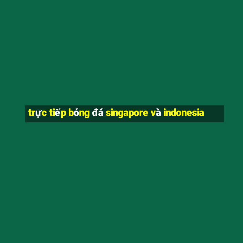 trực tiếp bóng đá singapore và indonesia