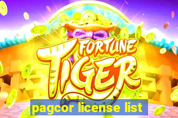 pagcor license list